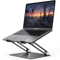 Lamicall Adjustable Laptop Stand, Portable Laptop Riser, Aluminum Laptop Stand for Desk Foldable, Ergonomic Computer Notebook Stand Holder for MacBook Air Pro, Dell XPS, HP (10-17.3'') - Black - color: 2-Black
