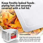 Disposable Aluminum Pans with Lids 9x13 (25 Pans and 25 Lids), Food Containers for Baking, Cooking, Heating, Storing and Prepping, Stock Your Home - size: 25 Pack w/ Lids