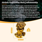 CHOVY Binary David Peep into The Future Sculpture Retro Style Made of Solid 100% Brass Handcrafted Ideal for Home Decor Desk Ornaments Collectible Crafts Office Scene Setters & Artistic Decorations - style: Dual David