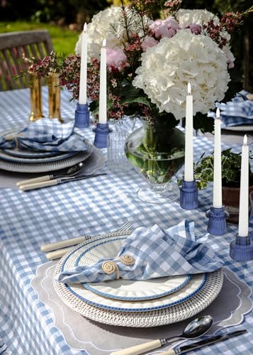 Vixdonos Glass Candlestick Holders Tealight Candle Holders for Table Centerpieces, Wedding Decor and Dinner Party (3 Pcs, Dark Blue) - color: Dark Blue, size: 3 Pcs