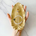 Jewelry Dish, Resin Small Leaf Shaped Ring Holder Jewelry Organizer, Trinket Dish Mini Tray for Christmas Birthday Wedding Gifts - color: Banana Leaf