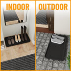 Ottomanson 15" x 30" Multi-Purpose Boot Tray – Waterproof Shoe & Pet Feeding Spill Tray, Litter Box & Pee Pad Holder, Painting & Planting Mat, 1.2" Raised Edge Floor Protection - color: A Black, size: Tray - 15" x 30"