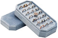 Velvet Ring Organizer Display Tray Jewelry Box Earring Holder Case for Wedding Birthday Christmas Day (Light Ocean Blue) - color: Light Ocean Blue