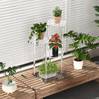 NiHome 4-Tier Clear Acrylic Side Table for Modern Homes, 27" High Easy Assembly Display Stand for LEGO Botanical Collection Sets,Figurine Display Shelf Riser for Plant Indoor,Collectibles & Room Decor