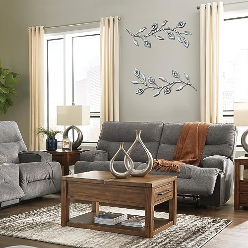 Cityelf 3 Set Crystal Leaf Wall Art Sculpture Iron Tree Leaves Branch Hanging Wall Décor Jeweled Bling Home Deor Acrylic Diamond Accent … - color: silver set 3
