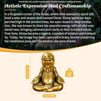 CHOVY Retro Handcrafted Meditating Sloth Statue - 100% Solid Brass Seated Sloth in Thoughtful Pose, Vintage Style Collectible Art Piece for Home & Office | Unique Gift for Nature Lovers - style: Meditating Sloth