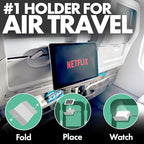 Flight Flap Airplane Tablet Holder, Flexible Cell Phone and Tablet Holder Extra Large 12x7”, Folding Cellphone Stand for Desk, Kindle, Bed, Airplane Gadgets Long Travel Essentials (Black) - color: Black, size: Extra Large
