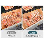 JessLab Acrylic Organizers, Bathroom Organizer for Drawer, Cosmetic Display Cases for Vanity, Countertop, Desk, Kitchen, and Makeup Storage, 6-Section - style: 6 Compartment