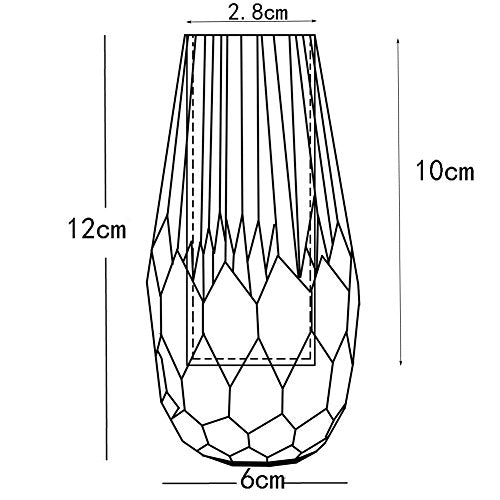 Mini Crystal Flower Bud Vase Decorative Vase for Home or Dinner Table Outline Dimensions 2.4" x 4.7" with Gift Box - size: 6x12cm