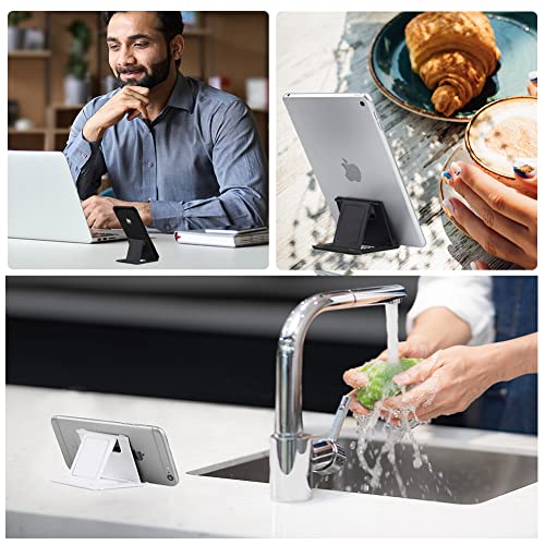 Kemoxan 4 Pack Portable Cell Phone Stand Holder for Desk, Foldable Pocket-Sized Mount, Universal Adjustable Desktop Mobile Phone Kickstand Compatible with iPhone IPads Kindle Android Colorful - color: 4 colorful