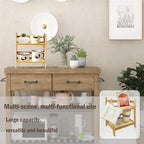 Risers Display Stands ,Tiered Tray Stand Wooden Perfume Organizer Cologne Display Shelf 2 Tier Small Fragrance Stand Skincare, Spice Shelf Matcha Station
