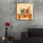 Epic Art 'Bookends' by Marvindale Acrylic Glass Wall Art, 24" x 24" - size: 24L" x 24W"