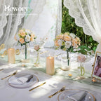 Hewory Hurricane Glass Candle Holders: 6 PCS Clear Hurricane Candle Holders for Pillar Candles Floating Candles, Glass Cylinder for Table Centerpieces Christmas Wedding Party Holiday Home Decor