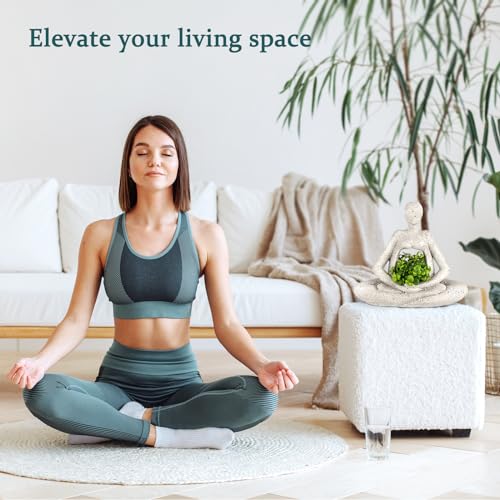 Planters for Outdoor Indoor Plants Succulent Planter Plant Flower Pots Unique Head Face Garden Vase with Drainage Hole Woman Yoga - color: Yoga Woman