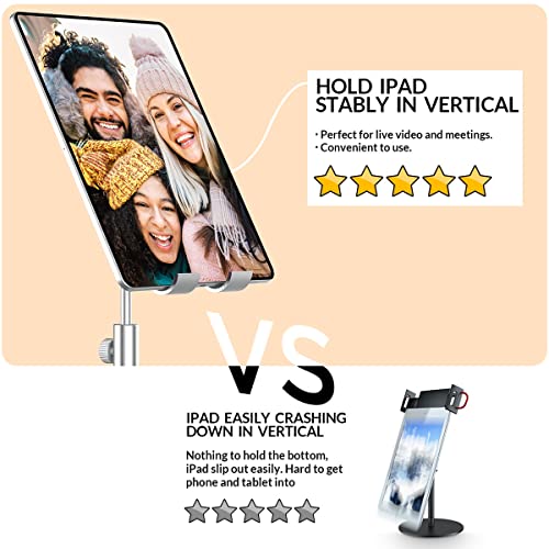 AICase Upgraded iPad Stand - Adjustable Desk Stand for iPad Pro 9.7, 10.5, 11, 12.9 Air Mini 5th/6th Gen, Samsung Tablet, Tab (3.5-13") - color: Silver - Upgraded