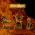 CHOVY Sagittarius – Sagittarius Archer Zodiac Brass Figurine – 100% Solid Handcrafted Retro Sculpture, Unique Desk Decor for Astrology Collectors - style: Sagittarius