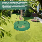 2Pcs Bird Seed Catcher Tray for Hanging Bird Feeder Platform, 4" Deep Birdseed Hoop for Hummingbird Feeders Bee Feeder Outdoor Garden Accessories (Green, 30inch) - size: 30inch