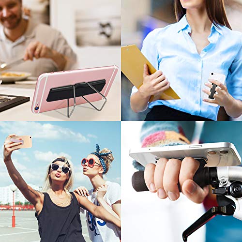 Cell Phone Holder for Hand, CISID Phone Finger Holder Loop Strap Grip with Stand for Phone Suitable for iPhone Samsung and Most Smartphones(Black Black Black Black 4PCS) - color: Black,Black,Black,Black,