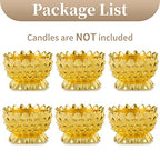 Sziqiqi 6 Pcs Lotus Ghee Lamp Holder Butterlamp Tea Light Holder Tibetan Copper Oil Lamp Altar Supplies, Gold - size: Pack of 6