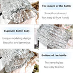 Aoderun Glass Vase Crystal Vase Heavy Duty Large Flower Vase for Dining Table Kitchen Office Home Shelf Wedding Living Room Centerpieces(Clear) - color: Clear