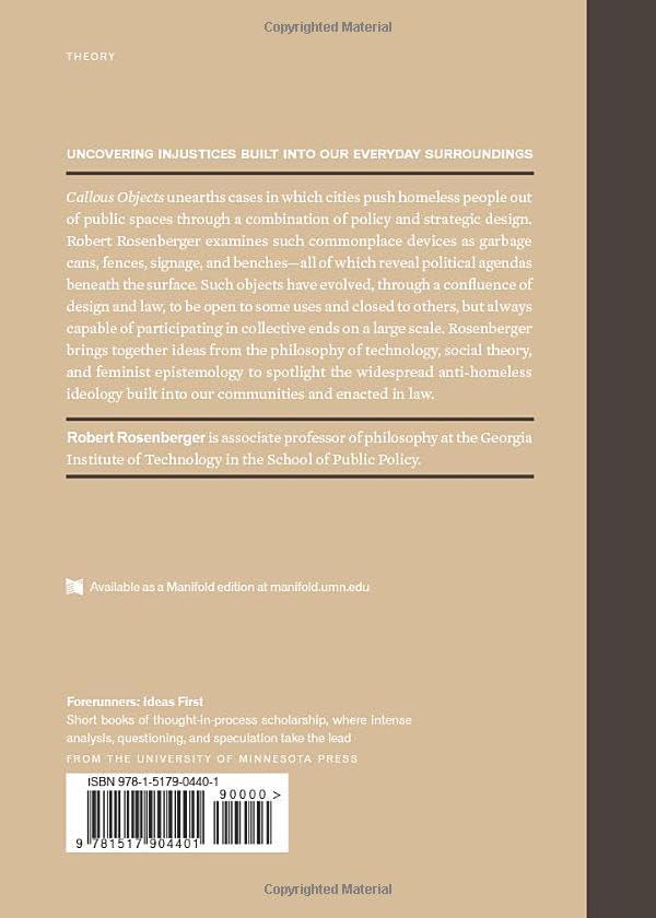 Callous Objects: Designs against the Homeless (Forerunners: Ideas First)