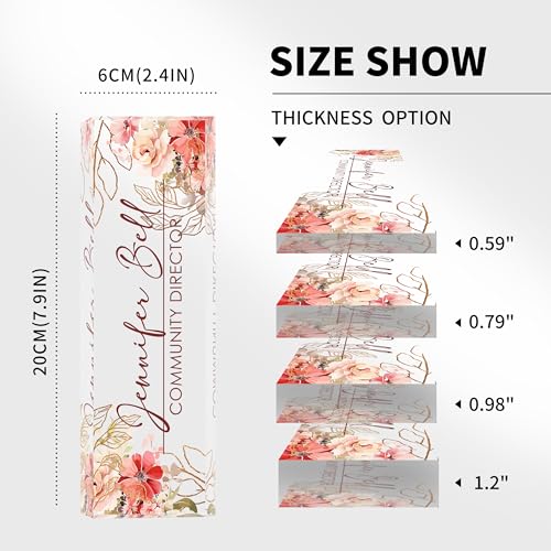 Custom Name Plate for Desk Desk Name Plate Personalized, Office Desk Decor for Women & Men, Employee Appreciation Gifts The Office Gifts for Boss, Manager, Teacher, Nurse, Lawyer, Flower 5 - color: Flower 5