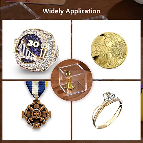 Championship Ring Display Case, Acrylic Display Box and Holder for Super Bowl, Championship, and Baseball Rings, for Collectors and Enthusiasts, 1pc
