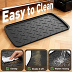 Boot Trays Heavy Duty Rubber Mat with Lip, Waterproof Shoe Mat Tray for Entryway Shoe Tray Multi-Purpose for Indoor or Outdoor 27.56 x 15.75inch - size: 1'4" x 2'4" (Rectangular)