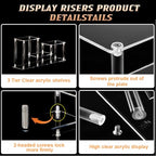 Clear Action Figures Display Risers Stand Shelf, Acrylic Perfumes Stands 3 Tier Display for Collectibles Pop Figurine,Cupcake Stand Perfume Organizer - color: 3 Tier/Model 1