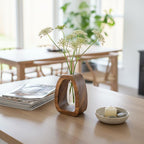 Solid Wood Frame Glass Test Tube Vase Desk Hydroponic Plant, Enhances Home and Office Environment, Small Size (Small) - size: Small