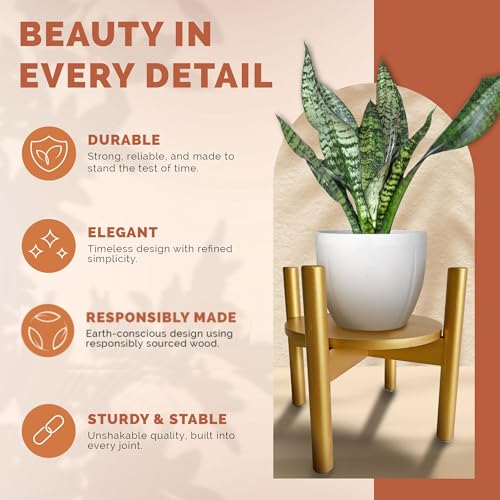 Bamboo Plant Stand Indoor – Water Dispenser Stand, Multi-Purpose Bamboo Base & Plant Stands Indoor for Home and Office Décor