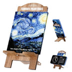 Cute and Artistic Cell Phone Stand for Desk – Multi-Functional Holder for Phones, iPads, Switch, Kindles, and Handheld Consoles.(Starry Night - Van Gogh) - style: Starry Night - Van Gogh