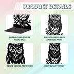 Peacoblue Metal Bookends for Shelves, Modern Decorative Heavy Duty Study Book Ends Stoppers for Office, Desk, Shelf, Room 5.3"x4.3"x7.9" Cast Iron Simple Tall Bookends 1 Pair (Owl on Tree Branch) - style: Owl on Tree Branch
