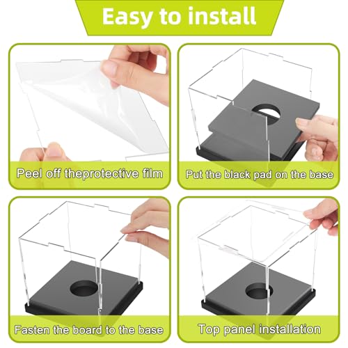 4PCS Softball Display Case Acrylic Clear Display Box Baseball Tennis Golf Protected Stand for Signed Memorabilia Large 12 Inch Sports Game Ball Storage Box - style: Softball