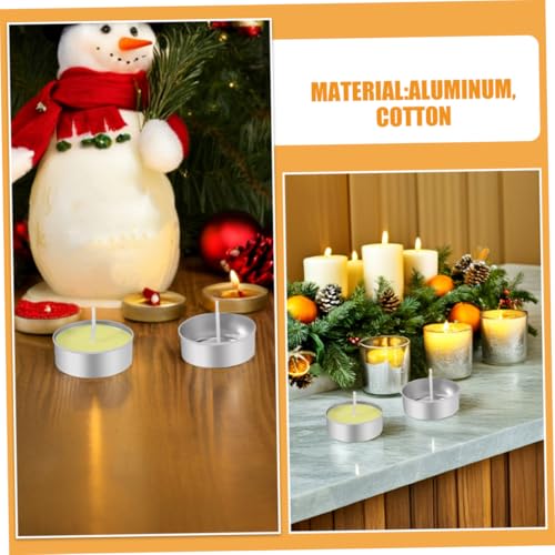 Operitacx 300 Pcs Aluminum Candle Cups with Wicks 1.49X1.49X0.55In Tea Light Containers for DIY Candle Making Home Decor Craft Projects - size: 300Pcs