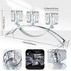 4 Pcs 3-Arm Crystal Tealight Candle Holders, Elegant Metal Arch Candlestick Centerpiece for Wedding, Party, Dining Room Table Decorations, Anniversary (4, Silver-3 Arm) - size: Silver-3 Arm