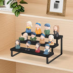 YINMIT Wooden Display Riser Stand, Tiered Perfume and Cologne Organizer Stand, 3 Tier Spice Rack Organizer, Rustic Display Shelf for Candles (3 Tier,Black) - color: 3 Tier,Black