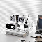 Gagee Set of 2 Office Organization and Storage, Clear PET Letter Tray Desk Organizer, Stackable Document Organizer for Notes, Pens, File Paper, Desk - size: 2 Horizontal