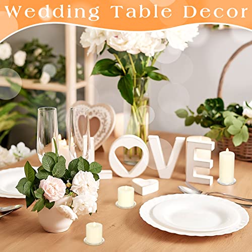 Patelai 36 Pieces Clear Glass Pillar Candle Holder Plates 4 Inch Round Glass Candle Plate Small Flat Tray for Dining Table Centerpiece Wedding Spa Home Party Decoration