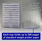 File Organizers - Letter Size, Stackable Trays for Desk - for Office Files, Mail, Documents - 48 Pack - size: 48 Pack