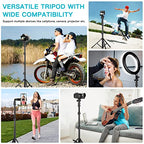 74" Flexible Phone Tripod, Tall Cell Phone Tripod with Adjustable Gooseneck & Remote, Portable Camera Cellphone Stand for Video Recording, Compatible with iPhone Android - size: 74 inch