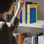 Acrimet Premium Metal Bookends (Heavy Duty) (Deep Blue Color) (1 Pair) - color: Dk Blue