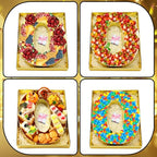 SiliFine 12" Charcuterie Number Shaped Mache with Clear Lid Fillable Sweets Serving Trays Paper Mache Cupcake Candy Box for 2025 Graduation Party Graduation Celebration(Gold,Number 0) - color: Gold, style: Number 0