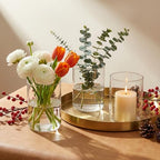 16 Pcs Glass Cylinder Bud Vases for Centerpieces, Birthday Party Wedding Centerpiece Table Decorations, 4 Inch Small Cylinder Living Bud Vases in Bulk for Flowers Pillar Candles Floating Candles - size: 4*3.2*3.2inch