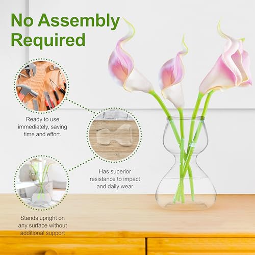 Garden Guru Plant Propagation Stations - Clear Glass Bud Vases Set of 8 - Mini Vases for Wedding Centerpieces, Cafe Décor, Tea Shop Displays - Small Hydroponic & Flower Vase - size: Set of 8