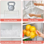 Clear Plastic Storage Bins - 12 Pack Pantry Organizers and Storage, Clear Pantry Organizer Bins, X-Large Plastic Containers with Handle for Kitchen,Freezer,Cabinet,Closet,Bathroom Under Sink - size: X-Large