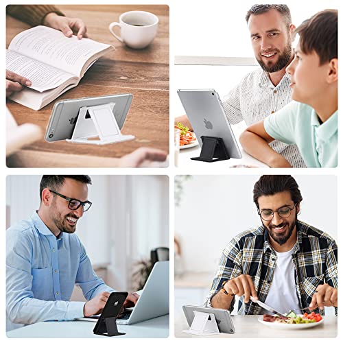 Kemoxan 4 Pack Portable Cell Phone Stand Holder for Desk, Foldable Pocket-Sized Mount, Universal Adjustable Desktop Mobile Phone Kickstand Compatible with iPhone IPads Kindle Android Colorful - color: 4 colorful