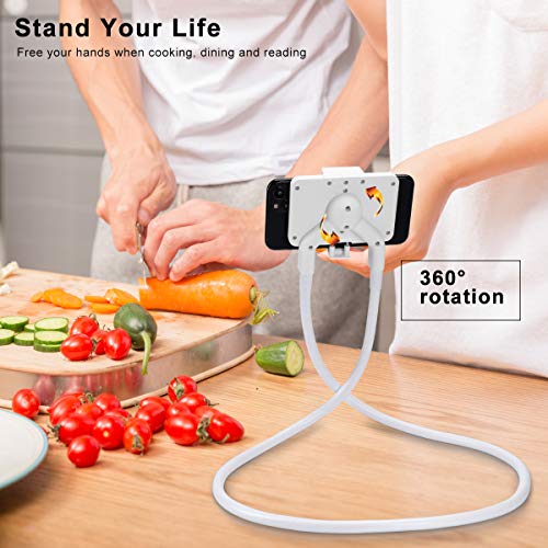 B-Land Cell Phone Holder, Universal Mobile Phone Stand, Lazy Bracket, DIY Flexible Mount Stand with Multiple Function - color: White
