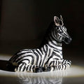 Zebra Table Sculpture - Resin Zebra Figurine - Black, White - African Safari Zebra Collectible for Bedroom, Living Room, Office, Bookshelf, Mantel, Entryway, Foyer, Nursery -5.9inch L x 3.54inch H
