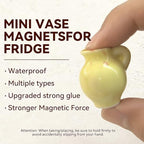 10-Pack Cute Mini Vase Magnets for Fridge, Tiny Ceramic & Glass Magnetic Vases for Refrigerator, Office Whiteboard and Locker, Aesthetic Flower Bud Vases Kitchen Decor, Ideal Gift for Mom & Women